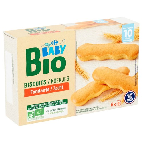 Carrefour Baby Bio Biscuits Fondants dès 10 Mois 120 g
