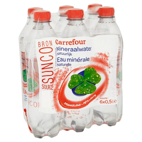 Carrefour Eau Minérale Naturelle Pétillante 6 x 0.5 L