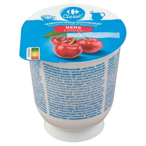 Carrefour Classic'' Yaourt à la Crème Aromatisé Cerise 150 g