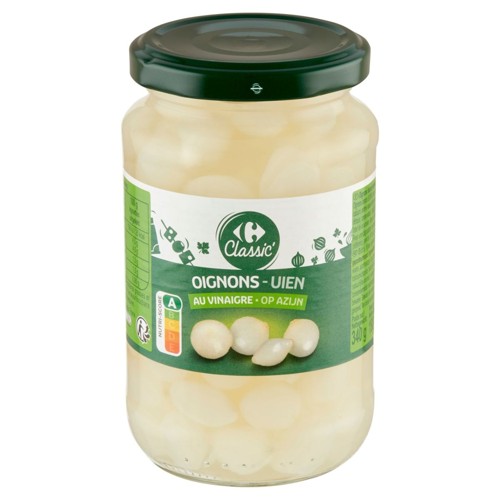 Carrefour Classic'' Oignons Au Vinaigre 340 g