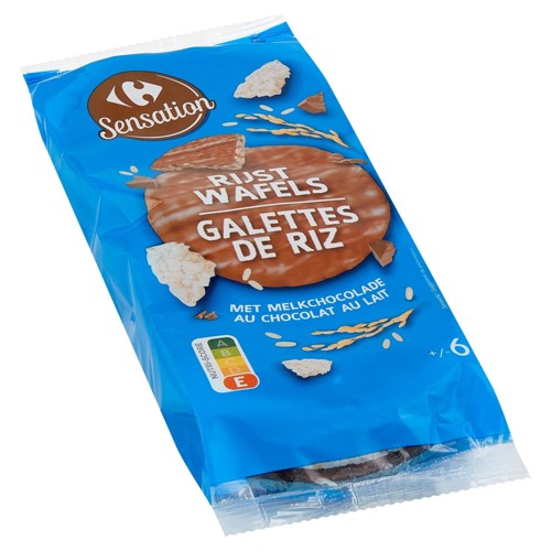 Carrefour Sensation Galettes de Riz au Chocolat au Lait 100 g