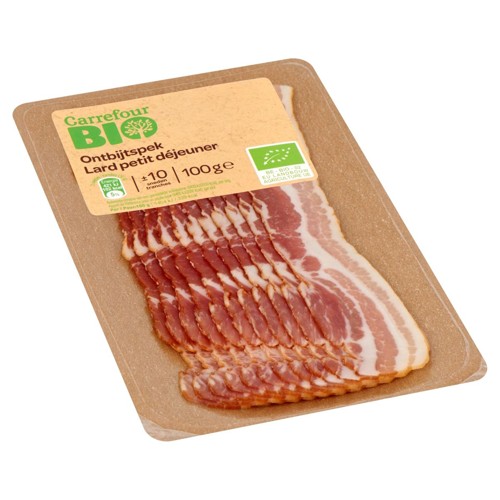 Carrefour Bio Lard Petit Déjeuner 100 g