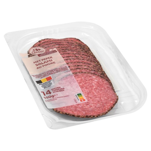 Carrefour Classic'' Salami au Poivre 14 Tranches 150 g