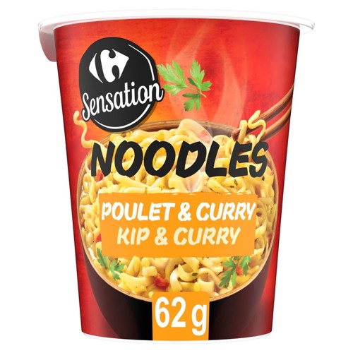 Carrefour Sensation Noodles Saveur Poulet & Curry 62 g