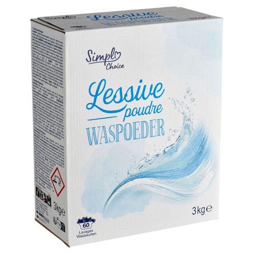 Simpl Lessive Poudre 60 Lavages 3.3 kg