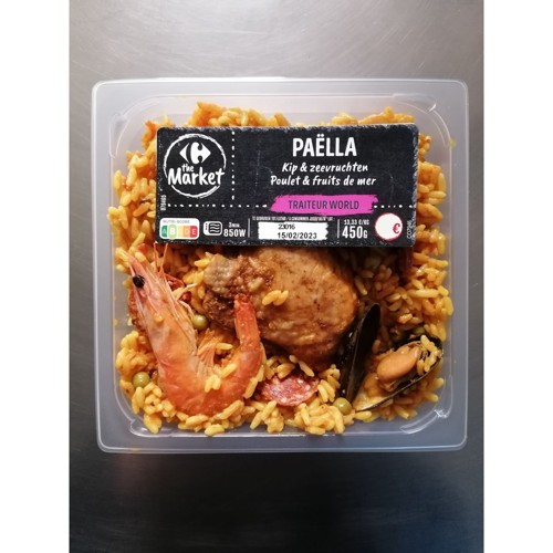 Carrefour The Market Traiteur World Paëlla Poulet Fruits de Mer 450 g