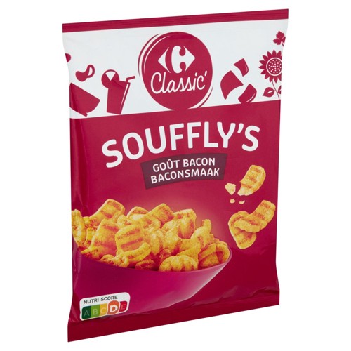 Carrefour Soufflés Saveur Bacon 2 x 50 g