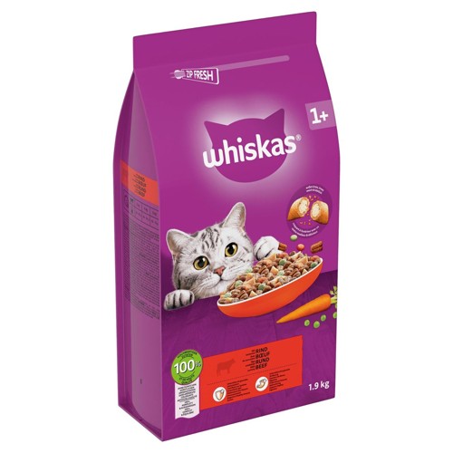 Whiskas 1+ avec du Succulent Buf 1.9 kg