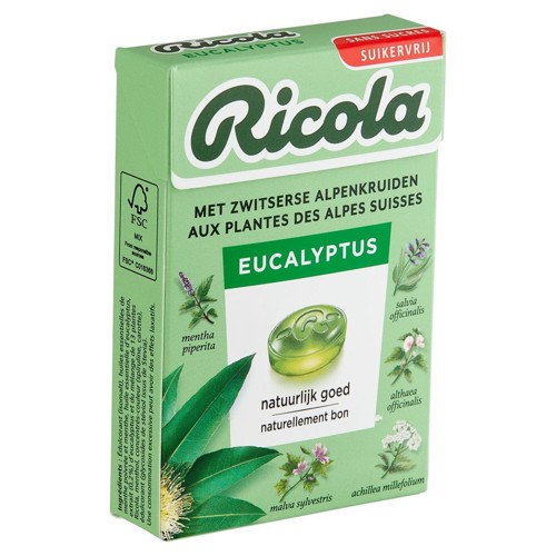 Ricola Eucalyptus aux Plantes des Alpes Suisses 50 g