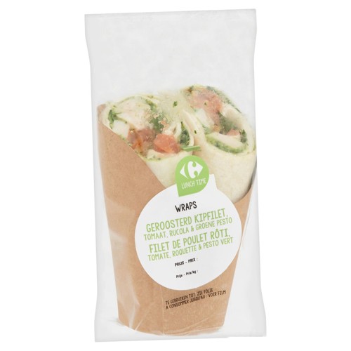 Carrefour Bon Appétit! Wraps Poulet, Tomate & Pesto 200 g