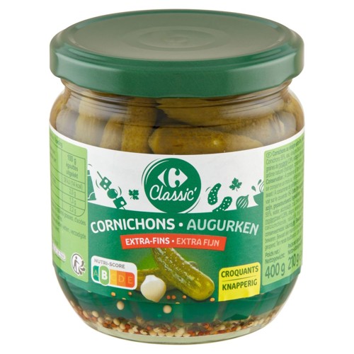 Carrefour Classic'' Cornichons Extra-Fins 400 g