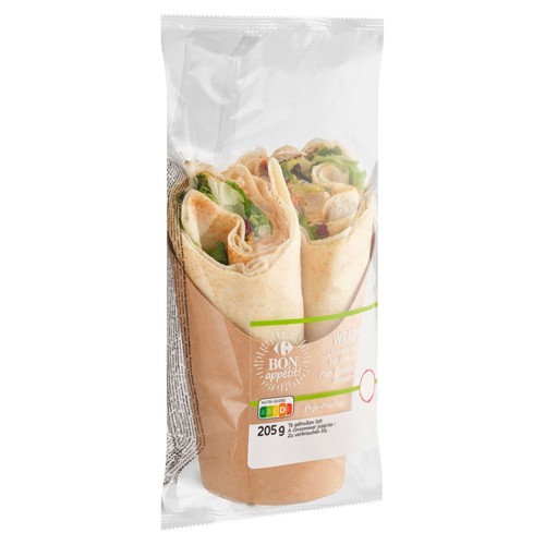 Carrefour Bon Appétit! Wraps Pain Libanais, Poulet Shawarma 205 g