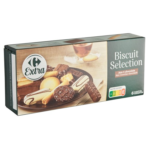 Carrefour Extra Biscuit Selection aux 3 Chocolats 200 g