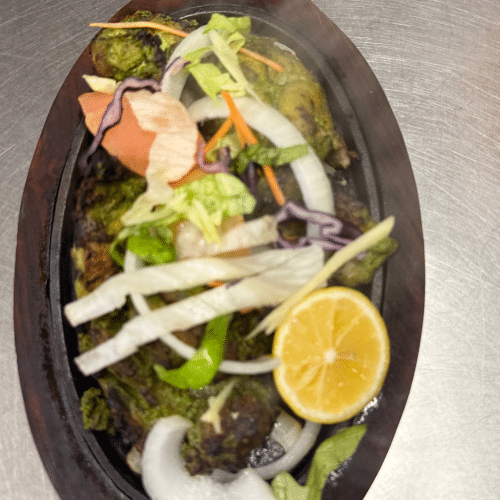 Pahadi tikka avec du riz