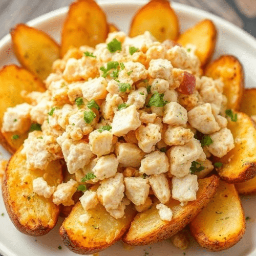 Cheesy potatoes met kip small