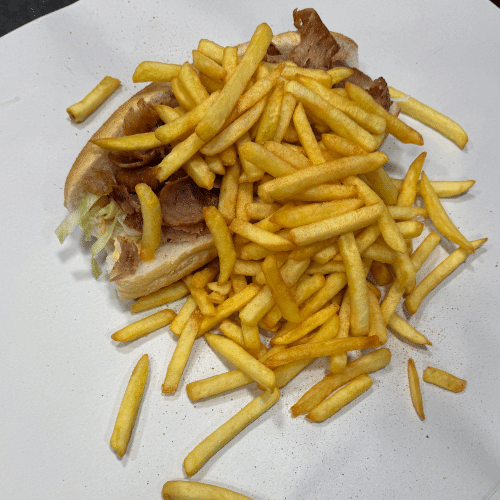 Menu mitraillette poulet mariné