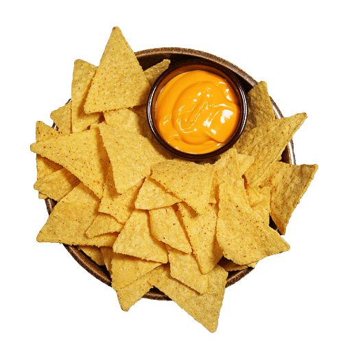 Nachos with warm cheddar