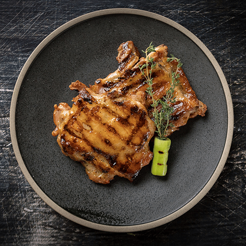 Chicken steak from leg
