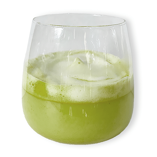 Green matcha latte
