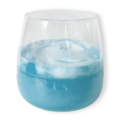 Blue matcha latte