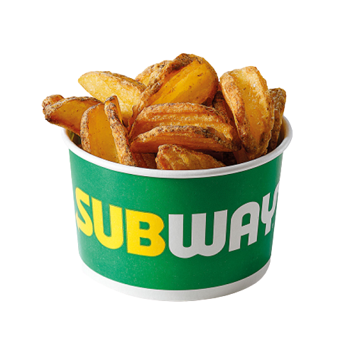 Baked potatoes wedges large portion