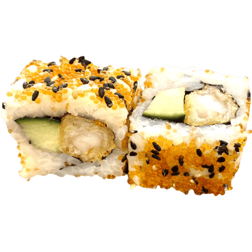 Uramaki tempura de crevettes