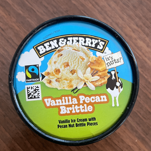Ben&Jerrys .vanilla pecan brittle