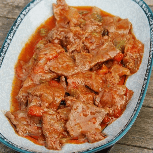 Boeuf sauté à la sauce saté