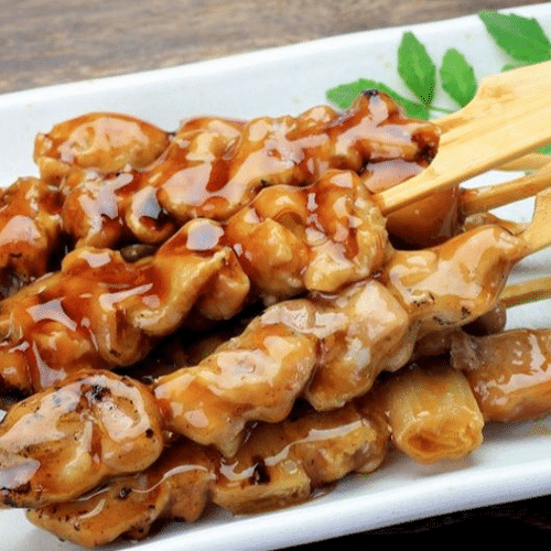 Brochettes de poulet sauce yakitori (2 pièces)
