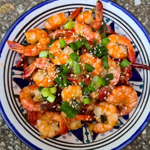 Crevettes sautées sauce sichuannaise