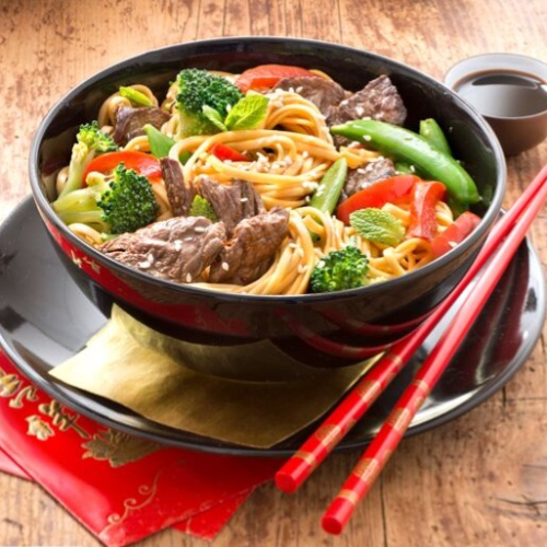 Nouilles sautées au boeuf