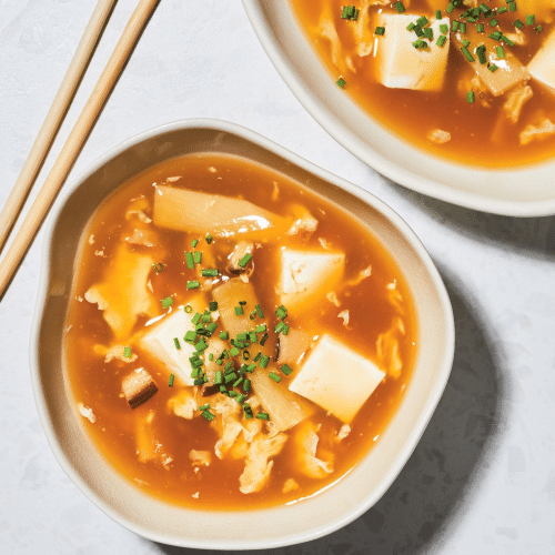 Soupe fruits de mer et tofu