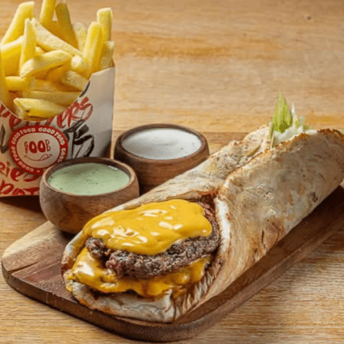 Menu naanwich et frites
