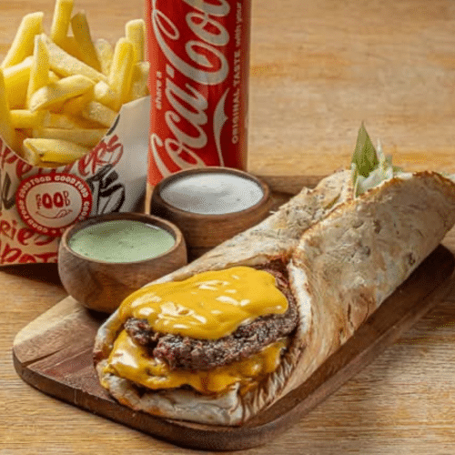 Menu naanwich, frites et boisson