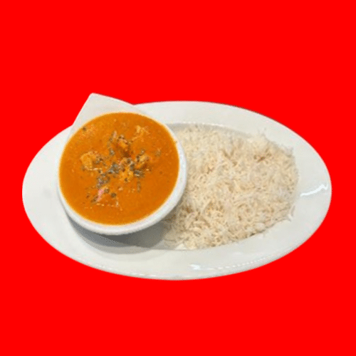 Butter Chicken mit Reis,Halal/Brazil