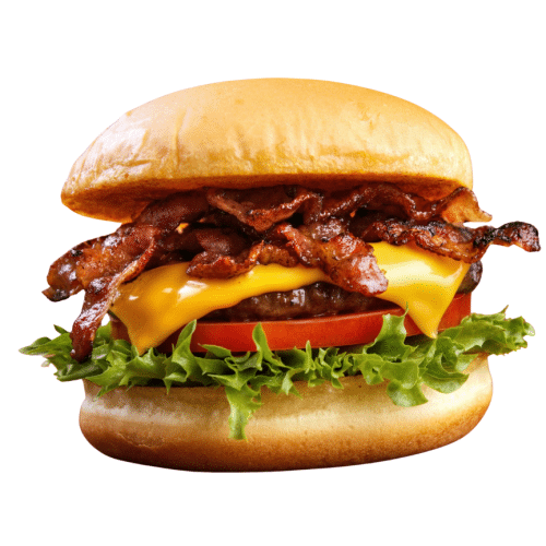 Bacon cheese beef smash burger