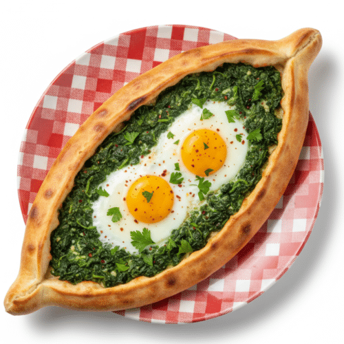 Pide mit Spinat und Ei