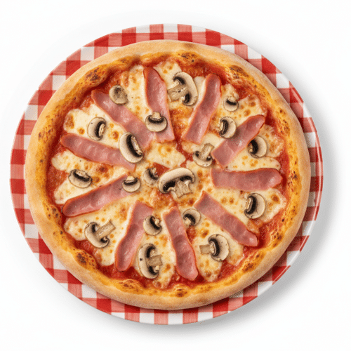 Pizza Truthahnschinken und Pilze