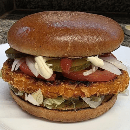 Crunchy Chicken Burger (Doppel Cheder Käse