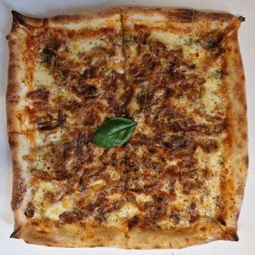 Pizza Vegankebab mit Randkäse