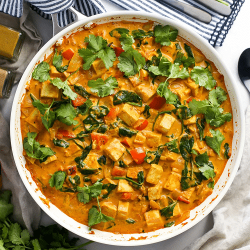 Thai Gemuse Curry mit Hausgemacht Tofu