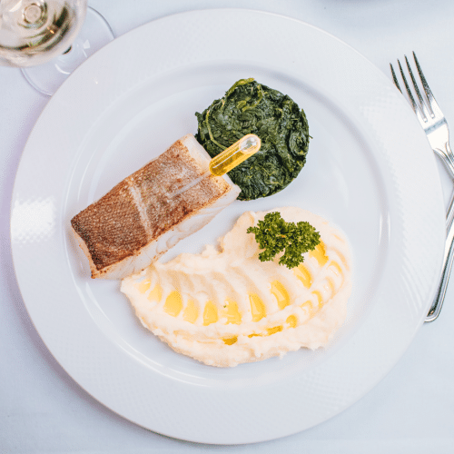 Dos de cabillaud rôti sur peau