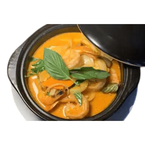 Crevettes au curry rouge thaï