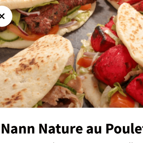 Sandwich Naan nature au poulet tikka