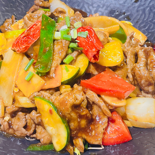 Mini work à la sauce szechuan (très piquant)