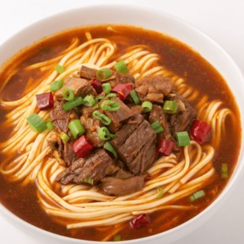 麻辣牛腩汤面 Scharfe Siedfleisch-Nudelsuppe