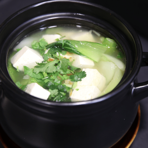 小白菜豆腐汤 Suppe mit Pak Choi und Tofu