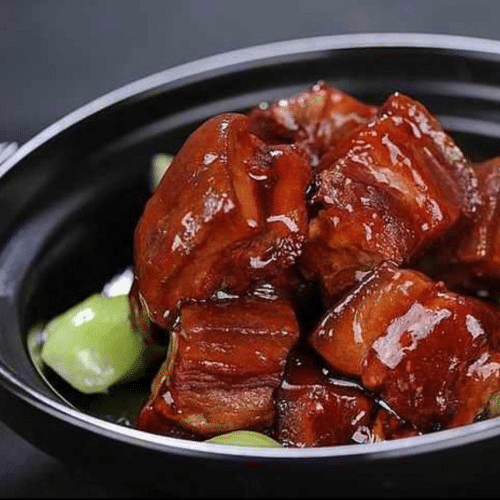 红烧肉 Traditionelles karamellisiertes Schweinefleisch mit Pak Choi