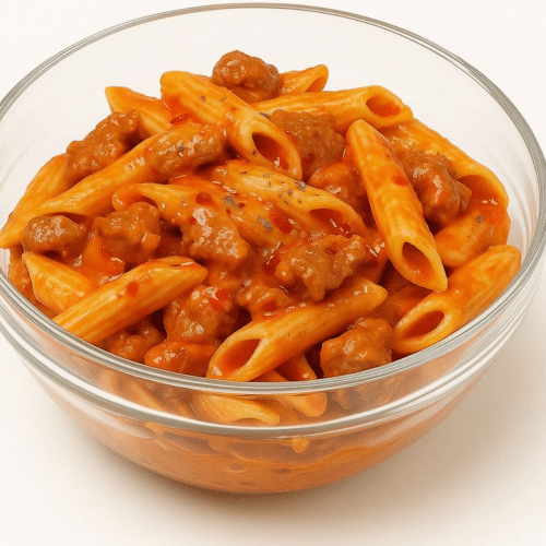 Pasta Pomodoro und Basilikum