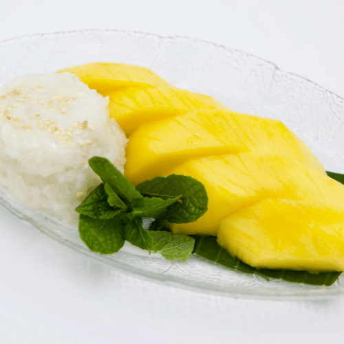 Mangue et riz au lait de coco